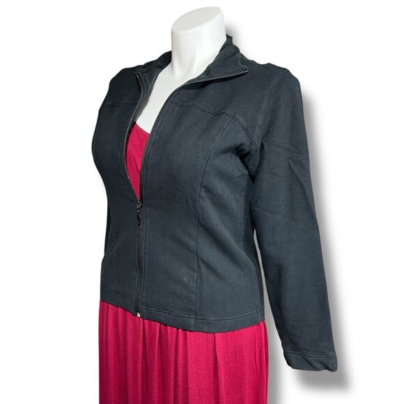 Columbia Womens Vertex Jacket Lightweight Stretch Full Zip High Collar Y2K Black - Picture 7 of 11